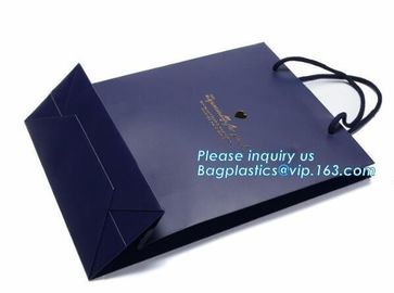 Cheap Luxury Shopping Carrier Thick Blue Kraft Paper Gift Bags With Rope Handles,carrier paper bags for perfume packing