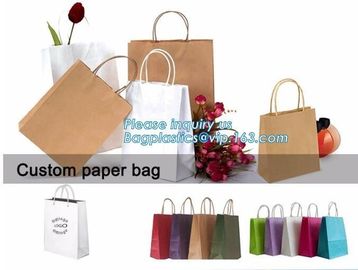 everyday kraft shopping bags with twisted handle,Durable Folding Pink Cute Happy Birthday Paper Gift Bag, BAGEASE PACKAG