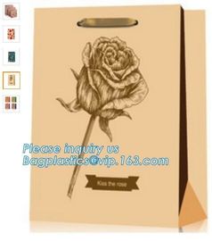 Hot sale brown kraft paper bag cheap price,Lowest Price Custom Shape Luxury Gold Foil Logo Design Paper Bag With Round B
