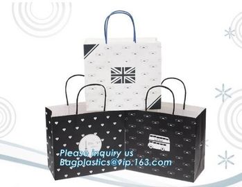 Factory Famous Brand Paper Carrier Bags Ribbon Handle For Baby Clothes / Garment,GLITTERED FLOWERS PRINTED PARTY GIFTS U