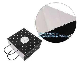 Factory Famous Brand Paper Carrier Bags Ribbon Handle For Baby Clothes / Garment,GLITTERED FLOWERS PRINTED PARTY GIFTS U