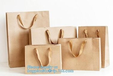 Custom printed white kraft paper shopping gift bag with handle paper carrier bag,jewelry paper bag/fashion luxury gift p