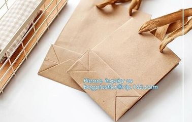 Custom printed white kraft paper shopping gift bag with handle paper carrier bag,jewelry paper bag/fashion luxury gift p