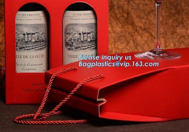 Eco-friendly cmyk gold color custom printing paper wine gift bag,promotional Paper Wine Bag/Gift Wine Bag for Wine custo