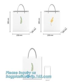 OEM logo printed paper good quality flower carrier bag,Custom logo printed paper carrier flower packaging bag bagease pa