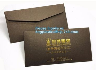 MAKE western style high quality gold foil gift envelope Matt black card paper envelope in A4 A5 B5 C5 C6 A3 size with cu