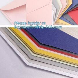 Matt colorful card paper envelope A4 A5 B5 C5 C6 A3 size with custom logo printing color foil rose gold stamping silver