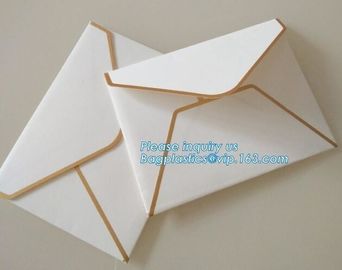 100% Recyclable Biodegradable Brown Kraft Paper Seed Envelopes foil logo printing invitation envelope white cardboard pa