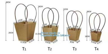 kraft paper laminated flower paper packaging carrier bag,Packing Colorful Waterproof Kraft Paper Gift Carrier Flower Bag