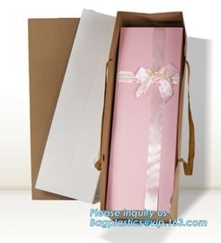 Wholesale Durable Colorful Custom Printed Cake Packaging Gift Paper Bag With Flower, Tote Carrier Gift Bags bagease pac