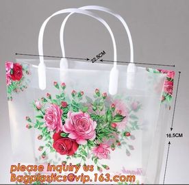 Wholesale Waterproof PP Plastic Gift Flower Bag Carry,PP Clear Handheld Flower Packaging Bag,PP Trapezidal Rectangular F