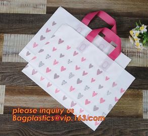 Custom Gravure Printing With Your Own Logo Plastic Shopping Bag Material LDPE/HDPE Custom Carrying Soft Loop Handle Bags