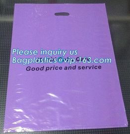 Custom print ldpe hdpe die cut handle carry poly apparel plastic merchandise gift packaging polythene shopping bag with