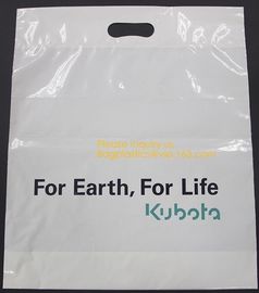 HDPE/LDPE Die Cut Patch Handle Custom Plastic Merchandise Retail Bags With Own Logo Corn starc Manufacturer Shopping Bag