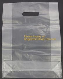 HDPE/LDPE Die Cut Patch Handle Custom Plastic Merchandise Retail Bags With Own Logo Corn starc Manufacturer Shopping Bag