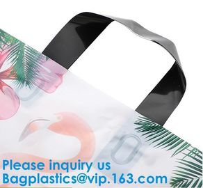 Corn Starch Made Biodegradable&amp;Compostable Flexi Soft Loop Handle Plastic Bag,Soft Loop Handle Plastic Shopping Bag with