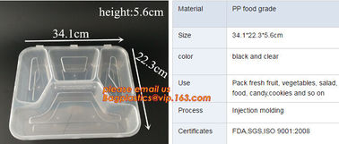 High-transparently Safe Square Disposable Food Custom Plastic Lunch Box,storage food container plastic lunch box with lo