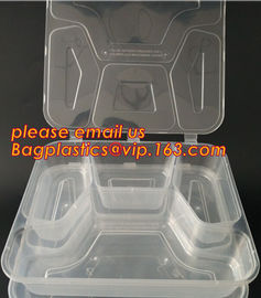 High-transparently Safe Square Disposable Food Custom Plastic Lunch Box,storage food container plastic lunch box with lo