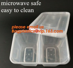 Disposable Plastic 4 Compartment Food Thermal Lunch Container Box,Plastic Takeaway Food Box with conjoined cover bagease