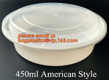 white disposable plastic salad bowl,PLA 16oz 500ml plastic - disposable salad bowl with lid,PP disposable clear plastic