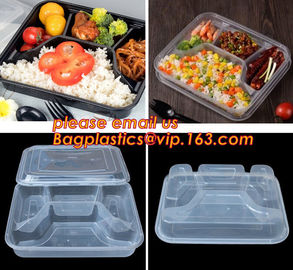 Supermarket display wholesale storage fruit food defrosting plastic tray,manufacturer supply bpa free reusable 3 compart