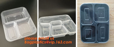 Supermarket display wholesale storage fruit food defrosting plastic tray,manufacturer supply bpa free reusable 3 compart