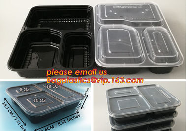 Food grade plastic disposable plastic take away bento box with 4 compartment,Containers Plastic Leakproof Food Container