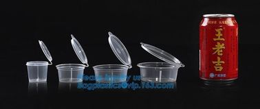 Disposable mini plastic jelly cup PP sauce cup,PS Sauce Cup,Transparent PP Plastic Square Portion Sampling Sauce Cup wit