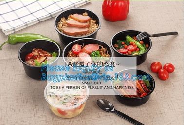 Take-away food package 3000ml large plastic salad bowls,PP white 700ml disposable plastic sea food bowl with handle pac