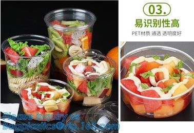 1000ML salad disposable plastic food container soup bowl noodle bowl,Food Grade Custom Transparent Disposable Plastic Fa