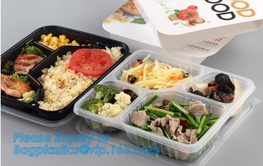 Multipurpose Plastic Rigid Disposable PET Food Tray, Clear and Solid PET Container,disposable black PP food plastic cont