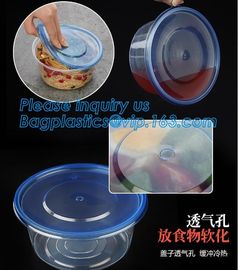 550ml Microwavable Plastic Disposable Food Packaging Container Rice Bowls For Food,Pp Round disposable cheap high qualit