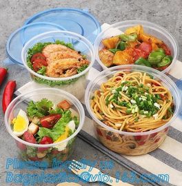 550ml Microwavable Plastic Disposable Food Packaging Container Rice Bowls For Food,Pp Round disposable cheap high qualit