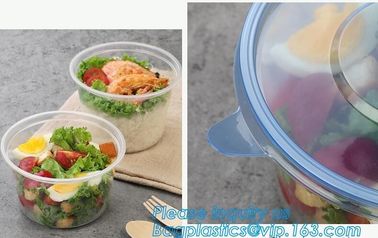 550ml Microwavable Plastic Disposable Food Packaging Container Rice Bowls For Food,Pp Round disposable cheap high qualit