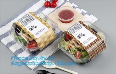 Disposable Plastic Food Packaging salad bowl with lid,clear small food dessert disposable soup plastic salad bowl packag