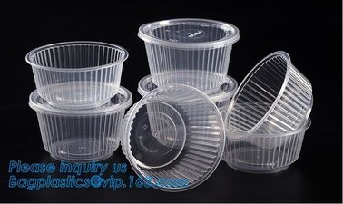 6&quot; Plastic Clear Round Food Serving Bowl,Wholesale Cheap Eco-friendly Food Grade PP Reusable Plastic Bowl bagease pac