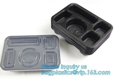 3 compartment plastic food storage Microwave Freezer Safe Plastic Disposable lunch box,Fast food container disposable ta