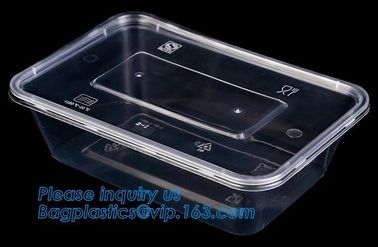 Microwave lunch bento box Eco-friendly 700ml disposable plastic pp food storage containers food take away packaging box