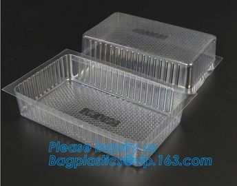 Disposable custom blister PET food packaging plastic container cookie biscuit tray,PET blister packaging compartment hin