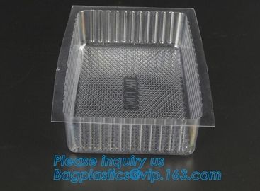 Disposable custom blister PET food packaging plastic container cookie biscuit tray,PET blister packaging compartment hin