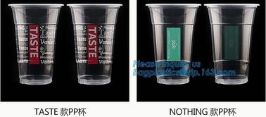 Food grade 12oz 375ml cold drink transparent biodegradebale PET disposable plastic cup/airline plastic drinking cup