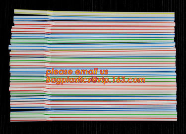 PP plastic red and white stripe straight drinking straw,manufacturer wholesale cheap custom disposable clear PP plastic