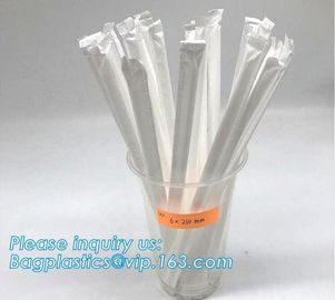 Biodegradable and compostable food grade PLA plastic drinking straw, individual pack,Eco-friendly biodegradable plastic