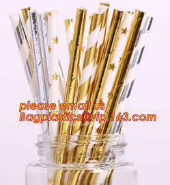 biodegradable gold stamping paper straw,colour disposable wholesale drinking biodegradable paper straw bagplastics pac