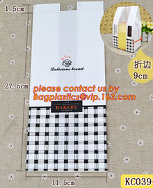 OEM High Quality Enviromental Clear Window Bread Toast Paper Bags, Brown Kraft Sharp Bottom Food Safe Snack Paper Bags w