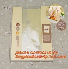 China supplier promotional custom coated bread/sandwich paper kraft bag with clear window,brown kraft paper bakery bread