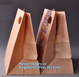 60gsm Oil-Proof Food Kraft Paper Packaging Bread Bag,food brown kraft paper bag sandwich bag bread bag, BAGPLASTICS, PAC