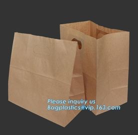 60gsm Oil-Proof Food Kraft Paper Packaging Bread Bag,food brown kraft paper bag sandwich bag bread bag, BAGPLASTICS, PAC