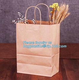 Wholesale kraft paper bag for bakery bread paper bag for bread,Carbon Branded Shopping Bread Brown Craft Paper Bag, PACK