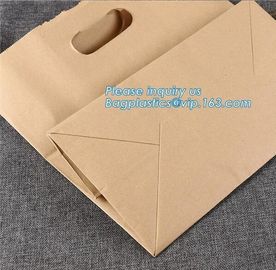 Wholesale kraft paper bag for bakery bread paper bag for bread,Carbon Branded Shopping Bread Brown Craft Paper Bag, PACK